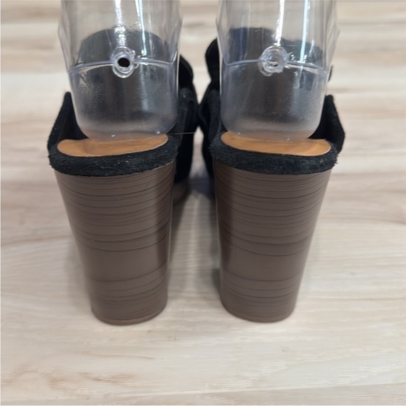 🖤 Splendid Vina Suede Platform Clogs – Black Slip-On Heels - Picture 6 of 7